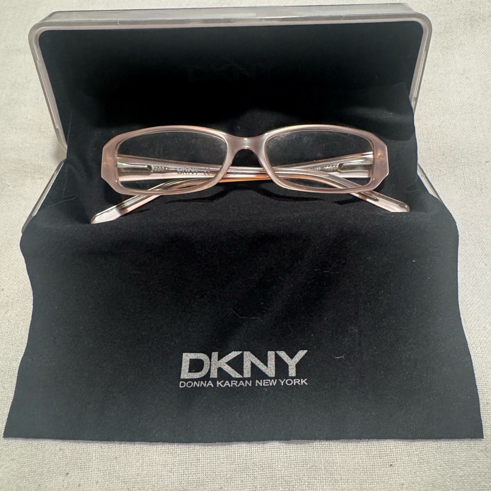 DKNY Pink Rectangular Glasses Elegant Accessories
